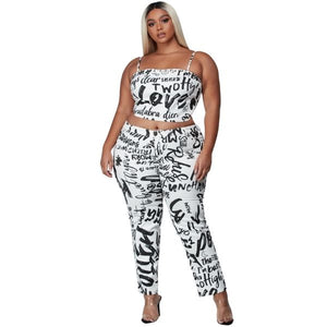 
            
                Load image into Gallery viewer, plus size white 2 pc set
            
        