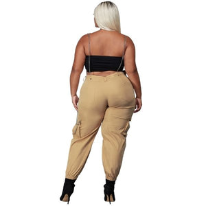 
            
                Load image into Gallery viewer, plus size khaki jumpsuit
            
        